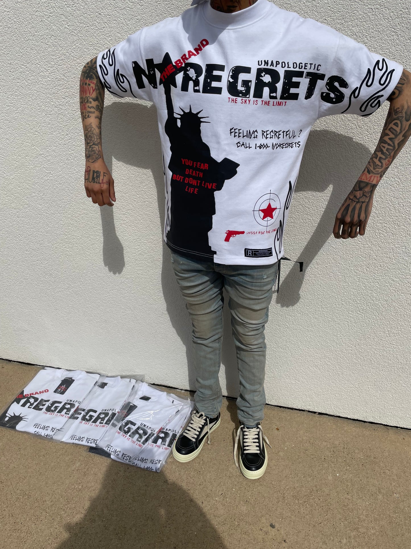 SHOOT FOR THE STARS WHITE TEE