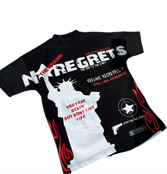 SHOOT FOR THE STARS BLACK TEE