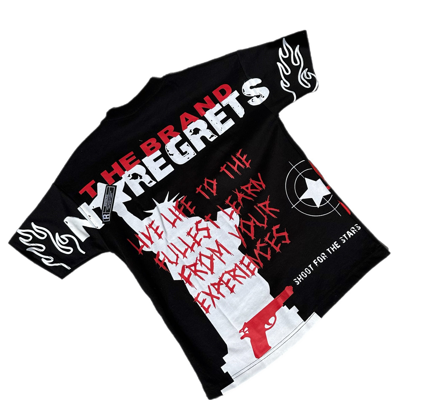 SHOOT FOR THE STARS BLACK TEE