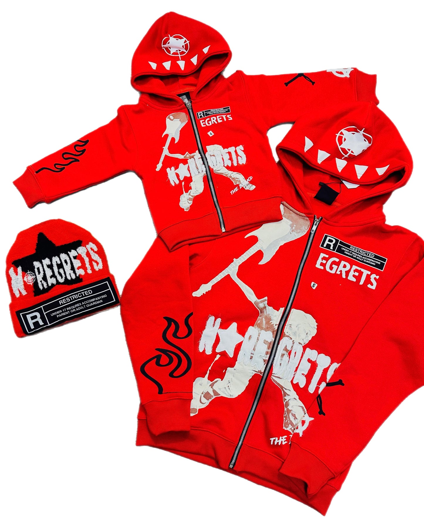 “ROCKSTAR ZIPUP” RED TODDLER