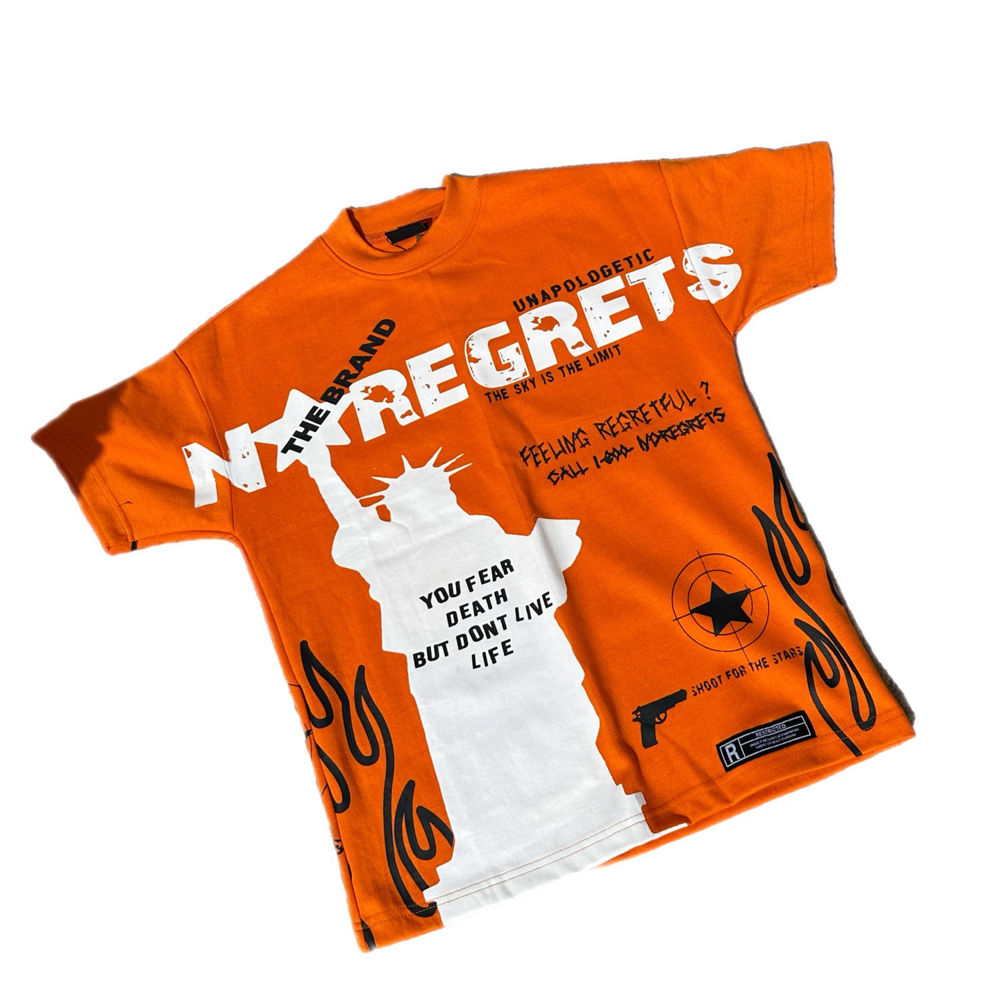 SHOOT FOR THE STARS ORANGE TEE